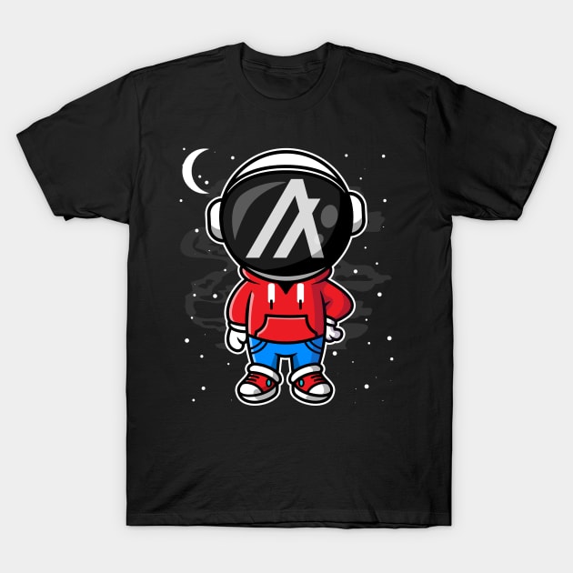 Hiphop Astronaut Algorand ALGO Coin To The Moon Crypto Token Cryptocurrency Wallet Birthday Gift For Men Women T-Shirt by Thingking About